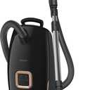 NEW Miele Guard L1 AllFloor Bagged Canister Vacuum Cleaner with AirClean Plus Filter, AllTeQ Universal Floorhead, and AllFloor Floorbrush, LED Display Panel, in Obsidian Black/Rose Gold