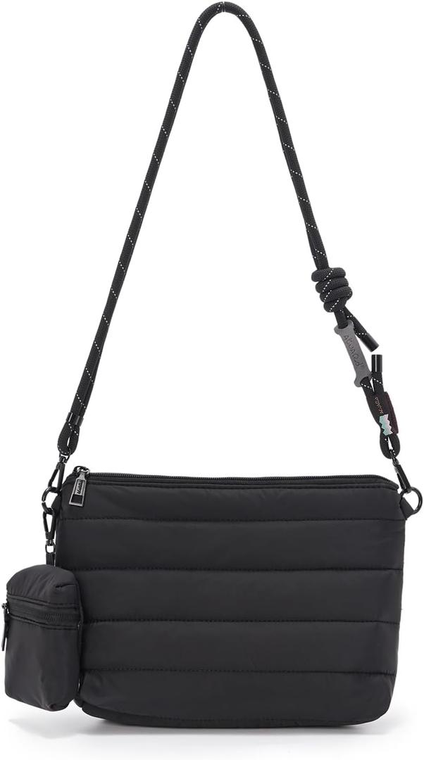 ACUARIO Crossbody Bags for Women - Puffy Tote Bag Purse for Work, Travel, Shoulder Handbag with Small Wallet