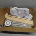 Asweets 2 in 1 Wooden Baby Walker Push and Pull Doll Stroller, Shopping Cart Learning Walker for Boys and Girls, Sit Stand Learning Toddler Toy (Grey)