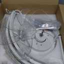 LEDIARY 20 Inch Low Profile Ceiling Fans with Lights and Remote, Fandelier Ceiling Fan Flush Mount, 3000K-6000K Dimmable LED Fan Light, White Modern Ceiling Fans with Lights for Bedroom