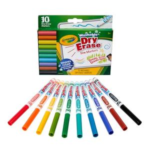 Crayola Washable Slim Dry Erase Markers, 10 Count