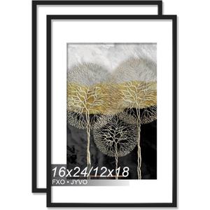 16x24 Picture Frame Set of 2 for Photo Poster Horizontally/Vertically