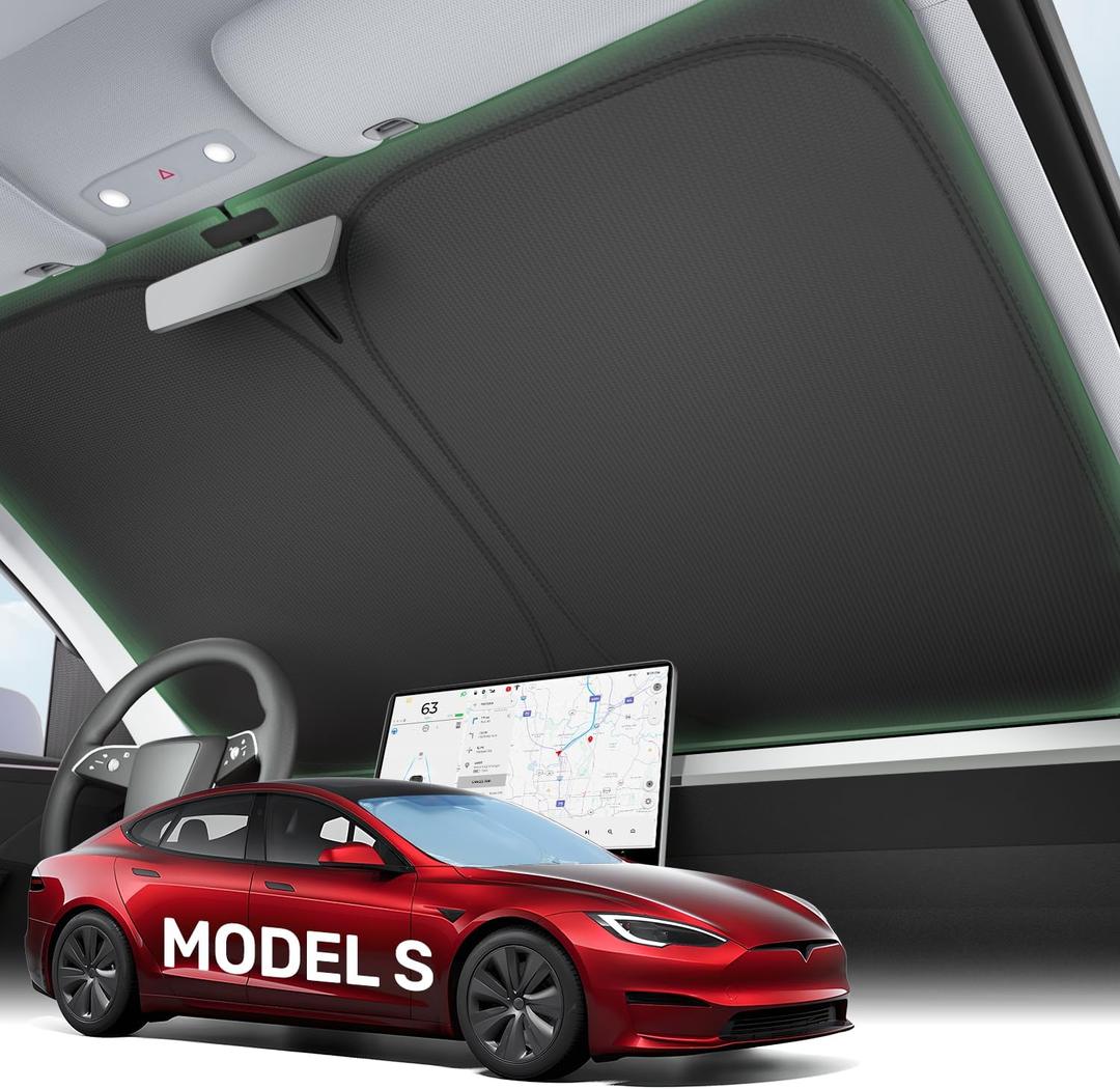2026 Upgraded Zanch Windshield Sun Shade Tesla Model S 2016-2025