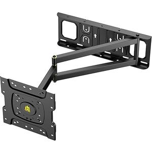 FORGING MOUNT Corner TV Wall Mount with 25.6 inch Long Arm, Full Motion TV Mount Swivel and Tilt, Fit 13-43”TVs and Monitor Wall Mount bracket Max VESA 200x200mm, 12"/16” Wood Studs, Holds up to 77lbs