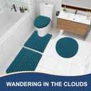 Arotive Luxury Bathroom Rugs 45x27, Extra Soft Thick Absorbent Shaggy Chenille Bath Rugs, Non-Slip Machine Wash Dry, Bath Mats for Bathroom Floor, Tub and Shower, Home Decor Accessories, Peacock Blue