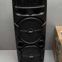 Pyle Portable Bluetooth PA Speaker System -600W Rechargeable Outdoor Bluetooth speaker Portable PA System w/ Dual 8" Subwoofer 1" Tweeter, Microphone In, Party Light, USB, Radio, Remote - PPHP2835B.