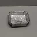 Redriver 1 Lb Small Aluminum Foil Pans, 30 Pack Disposable Aluminum Pans, Deep Aluminum Trays, Square Cake Baking Tins for Cooking, Roasting, Heating, Catering Supplies, Steam Tables