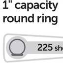 5 x Avery Durable 3 Ring Binder, 1" Slant Rings, 1 Green Binder (27253)