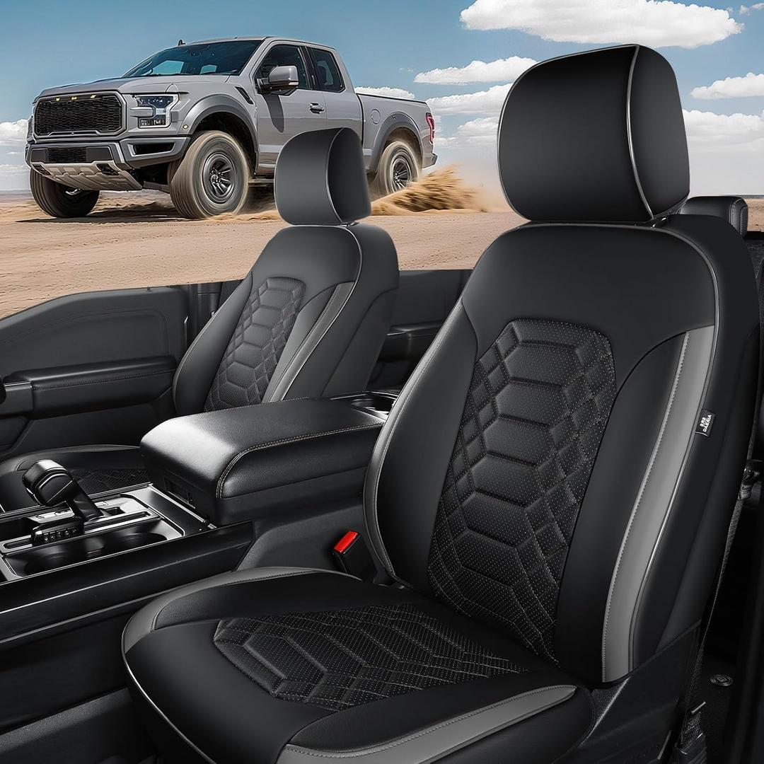 Leather Seat Covers for Ford F150 SuperCrew/Crew Cab 2015-2026