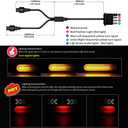 Oval Cargo Carrier Stop Turn Signals Tail Light Light Kit with Waterproof 4 Pin Grommets Wire Harness For Luggage Rack (Pack of 2)