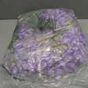 4pcs 47.2-inch Artificial Fake Wisteria Hanging Flower Garland Silk Flower String Home Party Decoration White Blue Pink Purple (Purple)