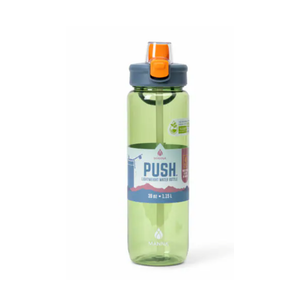 BottlesManna® Push™ Water Bottle - Green 39 OZ