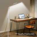 CGBE Extra-Long LED Lash Light: 23.6" Floor Lamps for Student Reading - 360 Adjustable Gooseneck Floor Light for Nail Technician - Touch Control Lash Lamp for Eyelashes