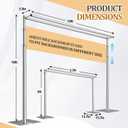 Novabright 10x10ft Backdrop Stand Double Crossbar, Heavy Duty Backdrop Stand Kit Adjustable Telescopic Pipe & Drape Photo Background Support Set up for Wedding Party Event Trade Show Display(Silver)
