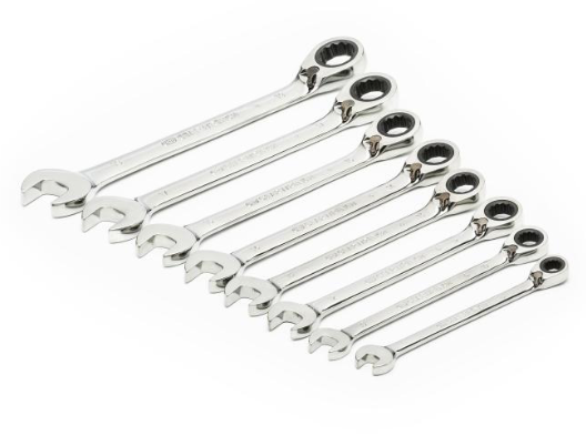 Gearwrench 8 Piece 72-Tooth 12 Point Reversible Ratcheting Combination Metric Wrench Set