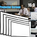 Portable 100/120/150 Inch Anti-Crease Projector Screen for Home & Indoor/Outdoor Use 120 Inches