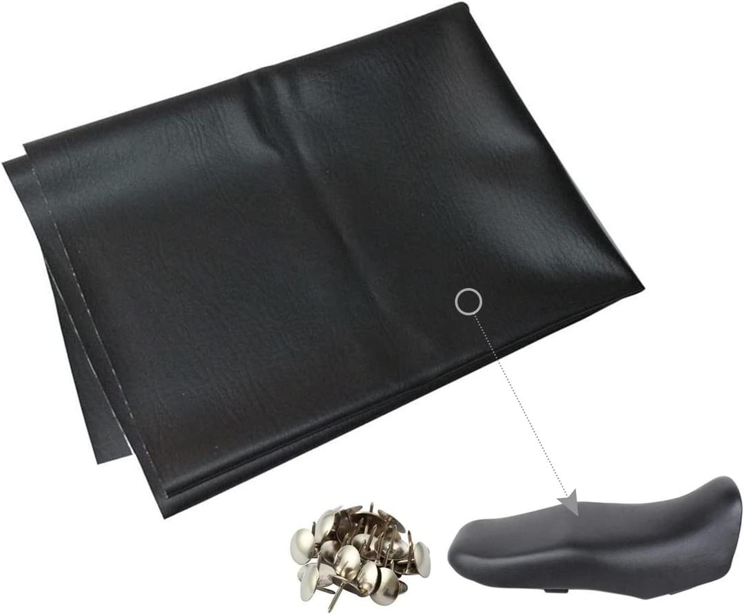 MOTOBA Elastic Leather Motorcycle Seat Cover, Universal Motorcycle Flexible Seat Protector DIY with Thumbscrew 100 x 70 cm/39.37 x 27.56 inch