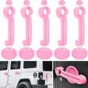 E-Cowlboy Door Handle Cover Inserts+Tailgate Handle Cover+Recess Guard for 2007-2018 Jeep Wrangler JK JKU Sports Sahara Freedom Rubicon Unlimited Exterior Accessories (Pink 15PCS)