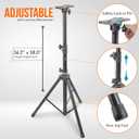 Pyle 2-Pack Universal Speaker Stand Mount Holders - Durable Adjustable Tripod Set with Locking Safety Pin, 36-58 Telescoping Height, 35mm Compatible Insert, Rubber Capped Feet for Stage/Studio