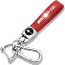 Leather car Keychains, Car Keychain Ring Accessories, Home Gifts for Men And Women Keyrings (A_Mg_Red)