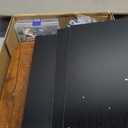 TEAMIX 4 Tier Slim Storage Cart with Handle, Slide Out Storage Rolling Utility Cart Mobile Shelving Unit Organizer Trolley for Small Spaces Kitchen Laundry Narrow Places (Brown+Black, 7-7/8'' W)