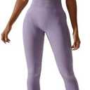 ABOCIW Womens Seamless Workout Sets Racerback Sports Bra Crop Tank Top High Waist Leggings 1 Piece Gym Yoga Outfits, Medium