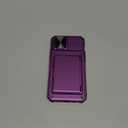 BXYJY for iPhone 12 Pro Max & 13 Pro Max Wallet Case with Camera Cover, Card Holder (45 Cards), Military Drop Protection, Heavy Duty Rugged Women Phone Case for iPhone 12 Pro Max, Dark Purple