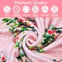 Christmas Throw Blanket 60"x50",Winter Merry Cute Pink Xmas Trees Holiday Festival Blanket for Women Men,Soft GIFS Flannel Fleece Throw for Home Living Room Bed Chair Couch Decor