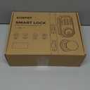 Smart Keyless Entry Door Lock with 2 Knobs,Front Door lock Handle Set,Electronic Digital Keypad Deadbolt,Auto Lock,50 User Codes,Voice Prompts,Anti-Peeking Password,Home, Apartment,Satin Nickel (Black)