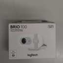 Logitech Brio 100 Full HD 1080p Webcam for Meetings, Streaming, Desktop, Laptop, PC - Built-in Mic, Shutter, Works with Zoom, Microsoft Teams, Nintendo Switch 2s new GameChat Mode-Off -White