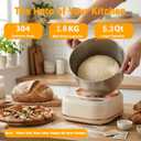 5.3QT Electric Dough Mixer with Ferment Function, Large Capacity Dough Maker Machine, 304 Stainless Steel Bowl,Face-Up Touch Panel, Timer Control, Household Bread Mixer for Pizza