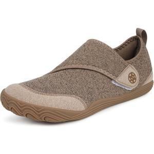 Sisttke Diabetic Shoes for Women Men Adjustable Wide Width Orthopedic House Slippers Arch Support Walking Shoes for Arthritis Edema Plantar Fasciitis Swollen Feet Elderly Indoor Outdoor Brown, Size: 10.5 Wide Women/9 Wide Men