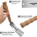 Mini Hand Saw, 6 Inch Japanese Pull Saw with Double Edges 15/17 TPI Flush Cut Saw for Woodworking DIY Projects (style B)