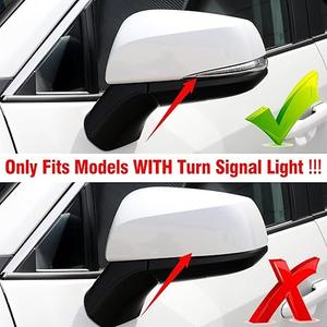 Moonlinks Compatible with Toyota RAV4 2019 2020 2021 2022 2023 2024 Left Side Mirror Cover Replacement, Pearl White Exterior Left Driver Side Door Rearview Mirror Cap Trim for RAV4 LH