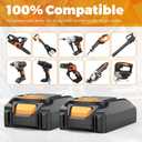 PENGJBATTER 2 Packs 20V 3.0Ah Lithium Battery Compatible for Worx 20V Power Share Battery WA3575 WA3525 WA3520 WA3742 WG155s WG251s WG255s WG545s WG890 WG891, Compatible with Worx 20 Volt Tools