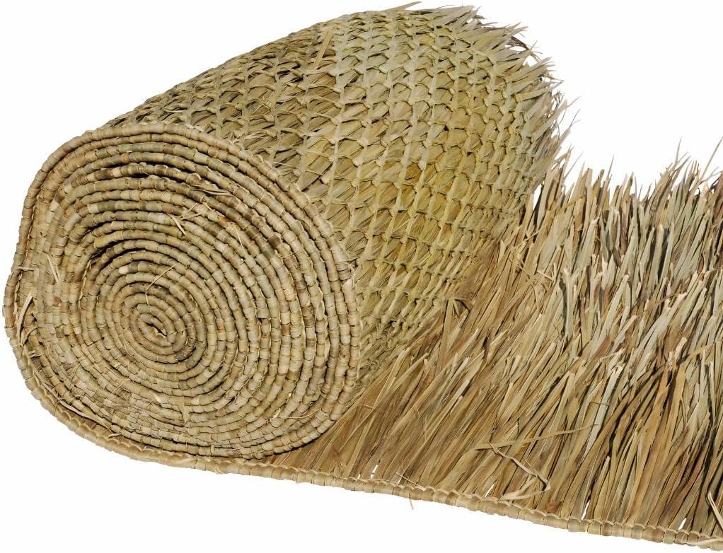 Eco-Friendly Mexican Roof Thatch - Hand-Woven Palm Leaf Roll for DIY Projects, Duck Hunting Camo Mesh, Tiki Bar, Palapa Thatch Roofing, Patio Umbrella - (35 x 30ft)