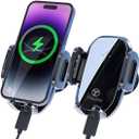 Wireless Car Charger, Air Vent Auto-Clamping Car Mount 15W Fast Charging, Compatible with iPhone 15/14/13/13 Pro/12 Pro Max/12 pro/12/11/10, Samsung Galaxy S24/S23/S22, Google Pixel 8/7/6