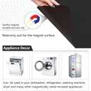 QUGRL Black Dishwasher Magnet Cover Front Door 23x26 in Decorative Refrigerator Covers Magnetic Sheet Sticker Wash Machine Fridge Panel Decal for Kitchen Appliance