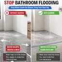 alophoty Shower Threshold Water Dam Barrier - 39" Collapsible Self-Adhesive Silicone Water Stopper for Walk-in Shower, Wet & Dry Separation for Bathroom & Kitchen, ADA Accessible, Clear