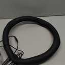 Heated Steering Wheel Cover  WARMITORY Luxury Steering Wheel Heater, 12V Quick Hand Warmer, 14.515 inches Outer Diameter for StandardSize Car Steering Wheels, Black (Leatheret PU) (Deep Black)