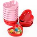 ZLMTZDJD 12PCS 3.2inch Heart Shaped Bowl Heart Bowl For Candy Lovers, Office Desk Decor, Home Snack Display, Valentine'S Day, Wedding Celebrations, Birthday Parties,Family Kitchen Use