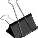 Jumbo Binder Clips 3 inch, Binder Clips Extra Large Heavy Duty 6 Pcs for Office Supplies, Black