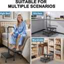 2 Step Stool with Handle for Elderly - Bed Steps for High Beds with Adjustable Handrail &Non-Slip Platform, Holds up to 450 lbs