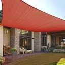LOVE STORY 20' x 26' Rectangle Sun Shade Sail Large Sunshade Sail UV Block for Patio Garden, Terra Red