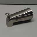 EZ-FLO 5 Inch Zinc Bath Tub Diverter Spout, 1/2 Inch IPS Pipe, Brushed Nickel, 15080