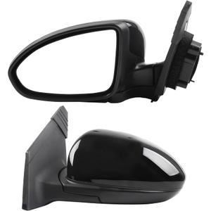Dasbecan Left Driver Side Mirror Assembly Compatible with 2011-2016 Chevy Cruze Sedan/Hatchback Limited Non-Heated Power Glass Manual Folding Door Mirror Black 3 Pins GM1320420