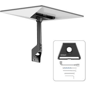 Urmust Starlink Gen 3 Mount, 360 Adjustable Angle Starlink Roof/Wall Mount with Pipe Adapter, Starlink Mounting Kit Gen 3 for Standard Dish, Starlink Pole Mount, Starlinks Internet Satellite Kit (9.8 Inch)