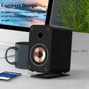 LONPOO 30W RMS Computer Speakers for Gaming and Music, Bluetooth 5.3 Bookshelf Speakers for Desktop PC and Laptop with 3" Aluminum Drivers, USB & AUX Inputs, Sold as Pair