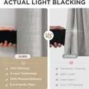 Joydeco 100% Blackout Curtains for Bedroom 84 Inch Long, Linen Black Out Curtains 2 Panels Set With Grommet for Living Room Window, Thermal Insulated Full Light Blocking Drapes Privacy Protection,52"W