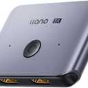 llano HDMI 2.1 Switch 8K@60Hz 4K@120Hz, 48Gbps Bidirectional 2-in-1 HDMI Splitter Switch, Supports VRR HDR10 Dolby Atmos, Compatible with PS5 Xbox Apple TV Roku, Aluminum Alloy Case